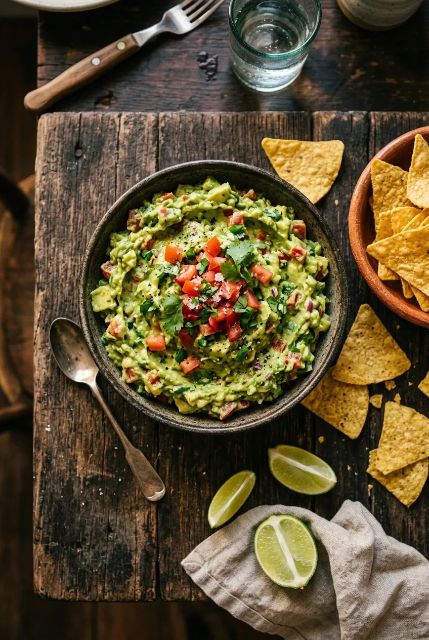 Guacamole con nachos